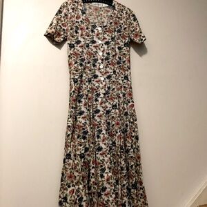 Jessie 90s Cotton Button-Front Floral Dress